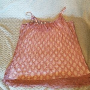 Mauve top with jewels